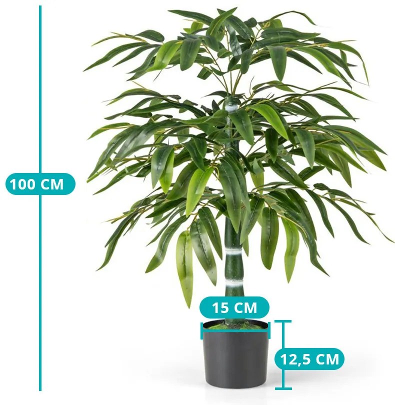 Plante artificiale din bambus de 1m, set de 2