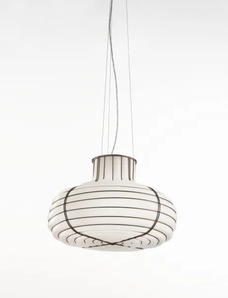 Lustră pe cablu SIRU CHAPEAU 2xE14/40W/230V crom/alb sticlă venețiană