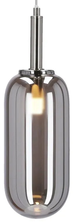 Lustră gri antracit LED cu abajur din sticlă ø 13 cm Fiuggi – Candellux Lighting