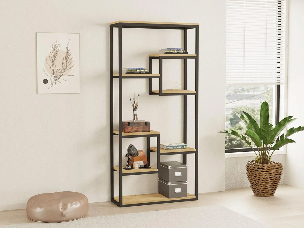 Raft Livido (stejar zafir + negru). Promo -26%. 1093018