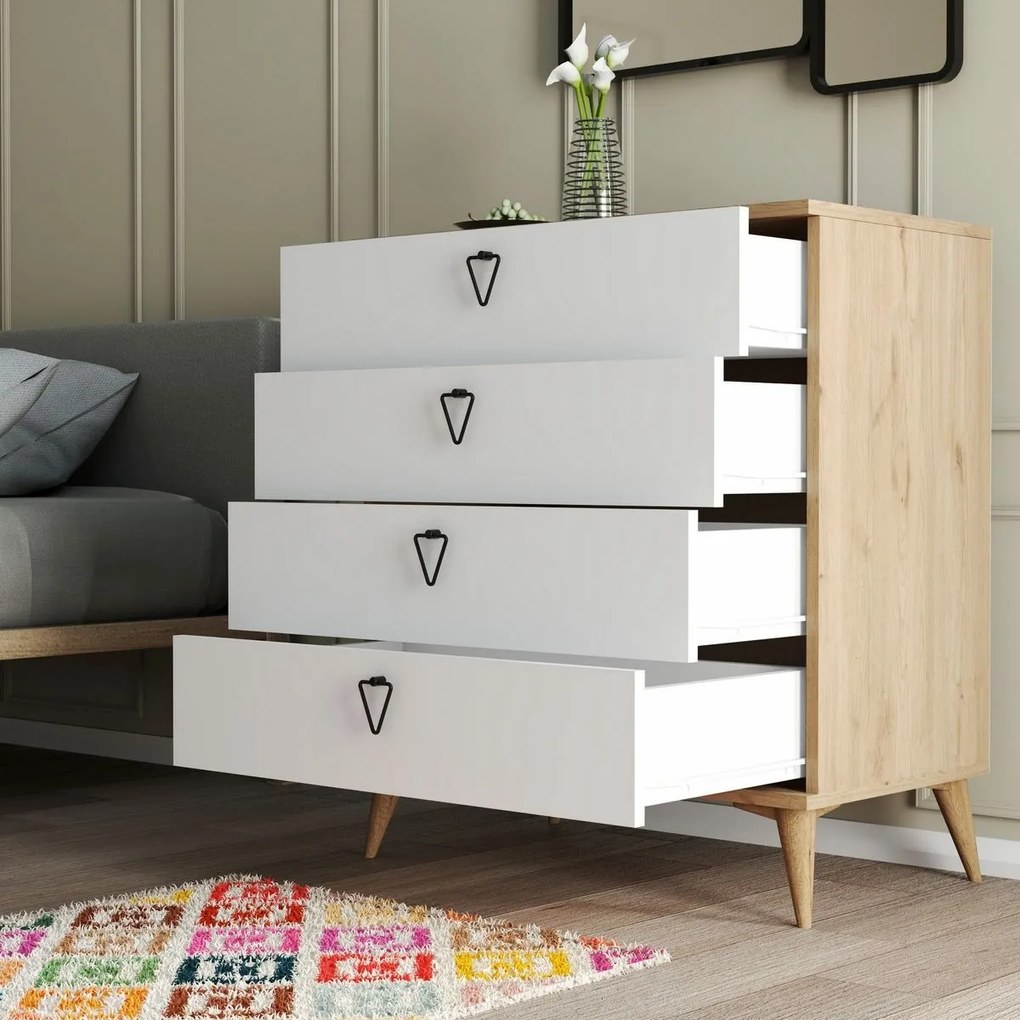 Comodă Versa White and Oak