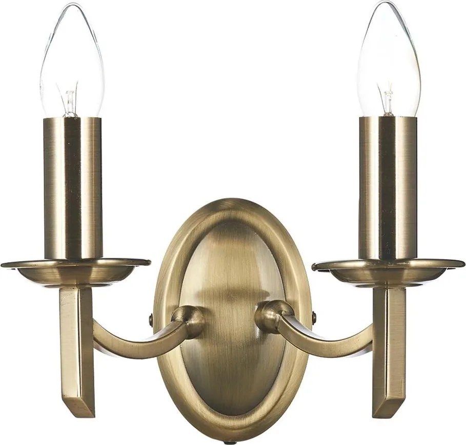 Där Lighting AMB0975 - Aplică de perete AMBASSADOR 2xE14/40W/230V alamă