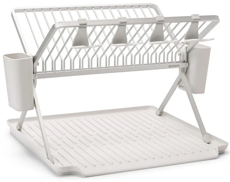Uscator de vase pliabil Brabantia SinkSide 1004152, Suport pentru ustensile, Rezistent la coroziune, Gri deschis