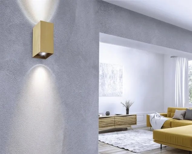 Aplica de perete cu lumina ambientala VELIA SQUARE 2 neagra