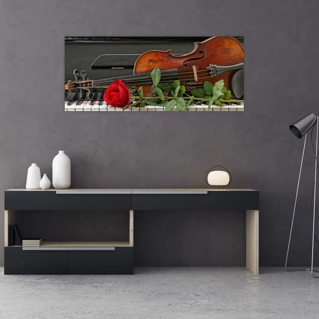 Tablou- Amintire de muzicean (120x50 cm)