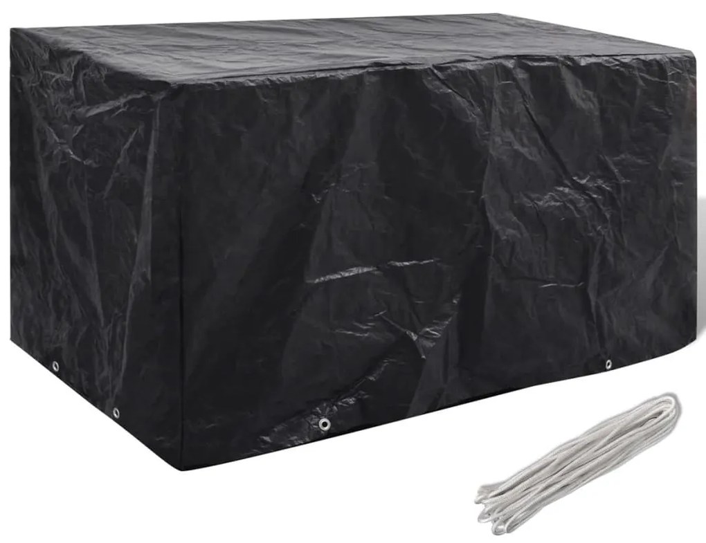 vidaXL Husă mobilier grădină, 8 ocheți, 180x70x90 cm