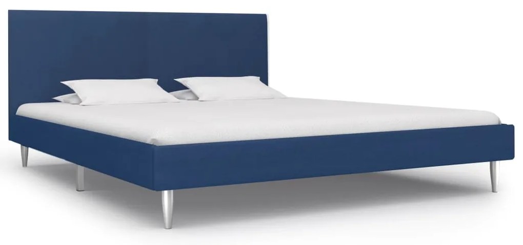 vidaXL Cadru de pat, albastru, 180 x 200 cm, material textil