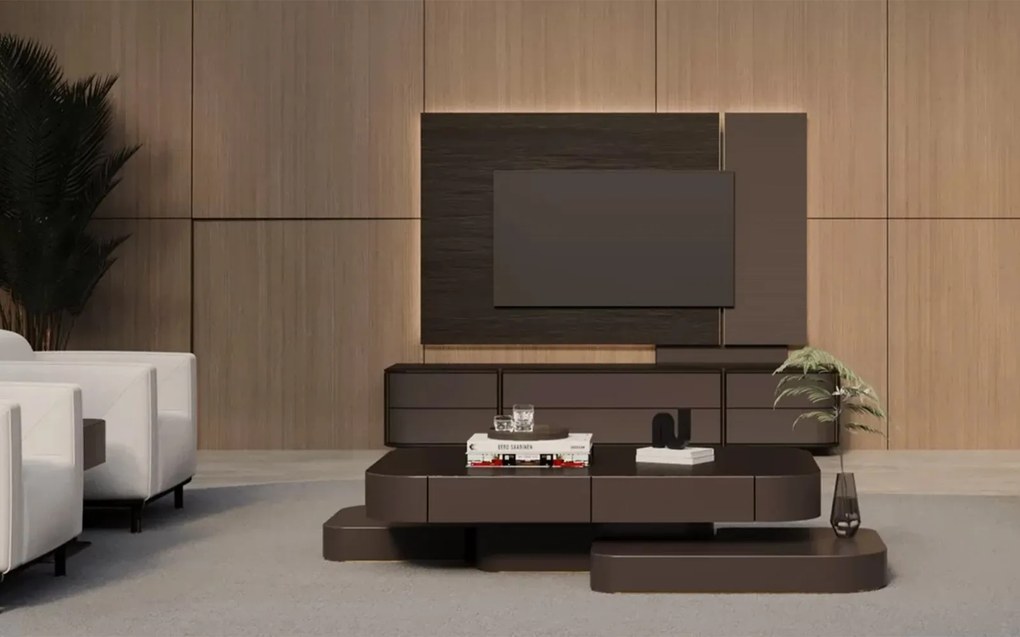 Unitate TV lemn masiv Nova 230 cm