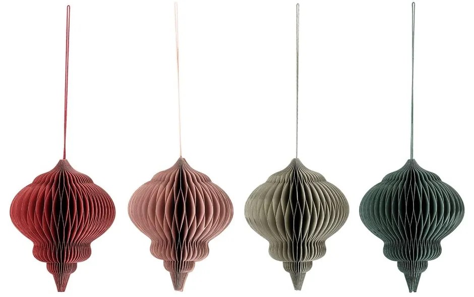 Ornamente de Crăciun 4 buc. din hârtie Milay – Bloomingville