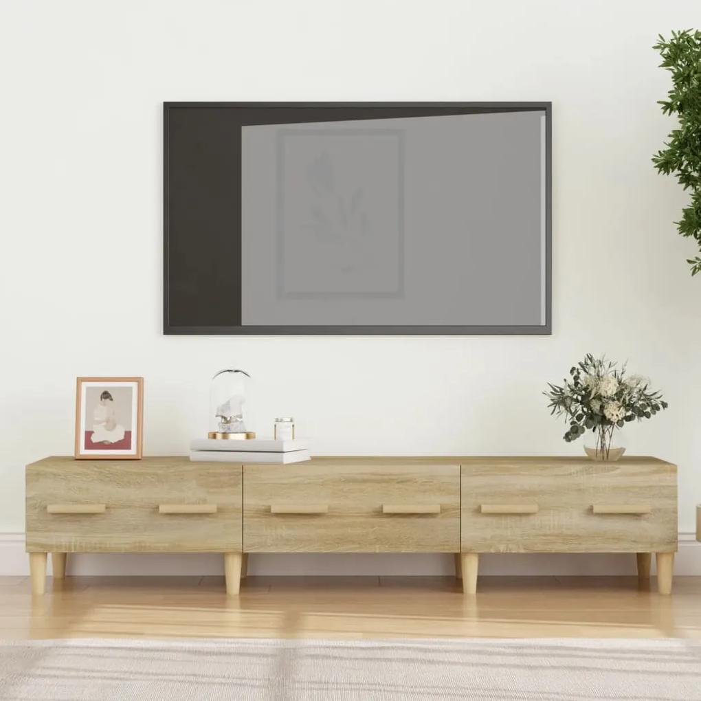812639 vidaXL Comodă TV, stejar sonoma, 150x34,5x30 cm, lemn prelucrat