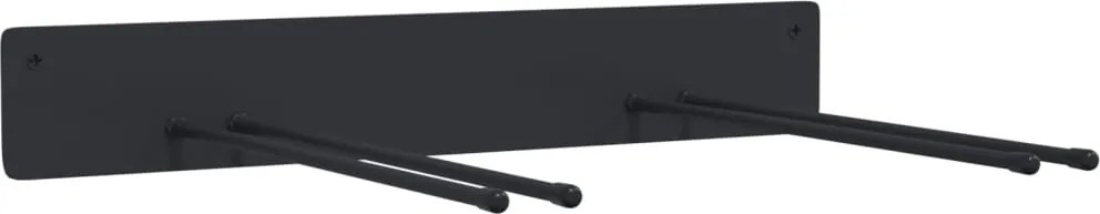 vidaXL Suport de depozitare scule de grădină, de perete, negru, oțel