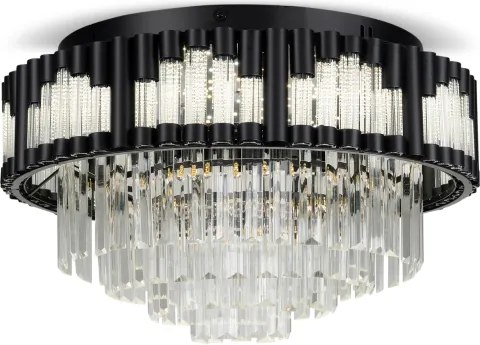 BRILAGI - Plafonieră LED dimabilă CROWN LED/41W/230V diam. 48 cm neagră + telecomandă