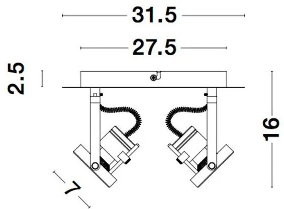 Aplica cu 2 spoturi directionabile SALVA negru NVL-9155102