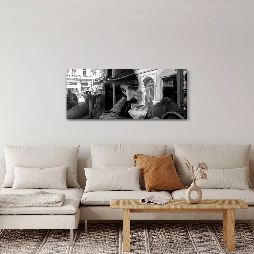 Tablou - Charles Chaplin la Praga (120x50 cm)