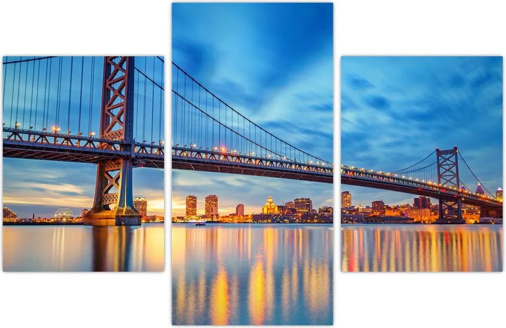 Tablou - Podul Benjamin Franklin, Philadelphia (90x60 cm)