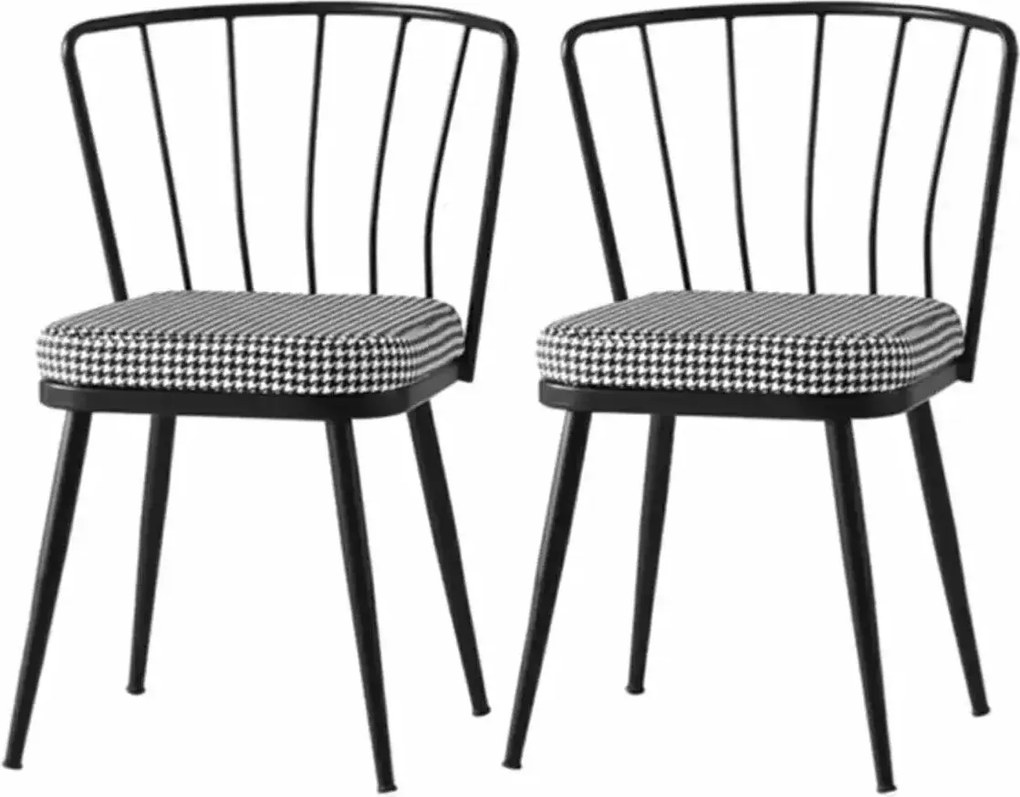 Scaun Fiona metal, balcon,terasa,bucatarie,birou,dining Homs, negru