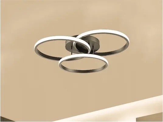 Lampă de plafon LED dimabilă 70W/230V 3000-6500K, neagră, cu telecomandă