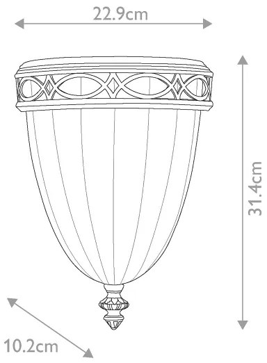Aplică DRAWING ROOM 1xE27/60W/230V bronz Feiss