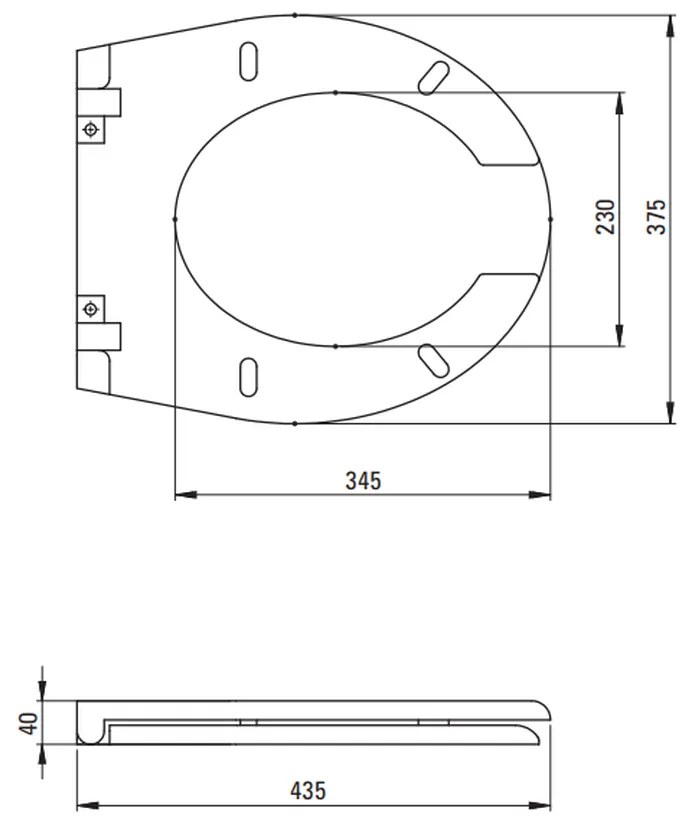 Vas wc suspendat pentru persoane cu dizabilitati Deante Vital, capac soft close inclus, alb