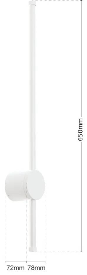 Aplica pentru baie stil minimalist IP54 FERDINAND alba