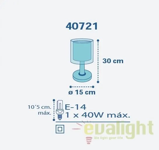 Veioza camera copii cu imagini imprimate, Baby World 40721 DB