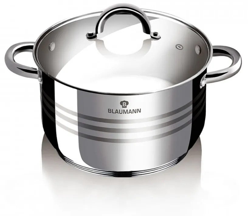 Oala cu capac otel inoxidabil 30 cm Gourmet Line Blaumann BL 1013