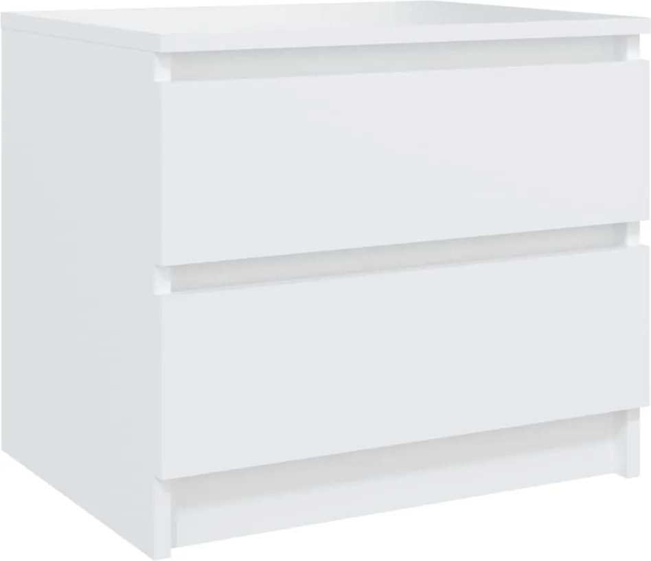 vidaXL Noptieră, alb, 50x39x43,5 cm, PAL
