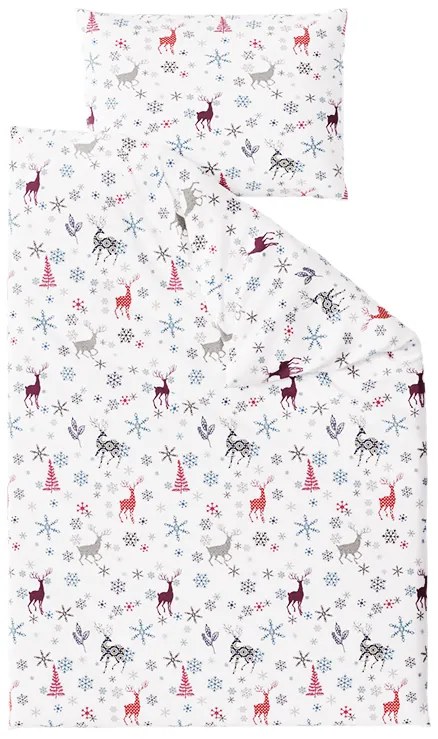 Lenjerie de pat bumbac SCANDINAVIA X-MAS alb Dimensiune lenjerie de pat: 70 x 90 cm | 140 x 200 cm