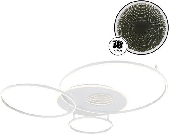 Globo 48466-70W-LED Plafonieră LED dimabilă INVERTINA 70W/230V 105x26,5 cm albă + telecomandă