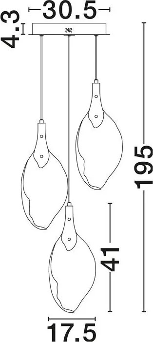 Lustra LED suspendata design decorativ BELLINA D-50cm