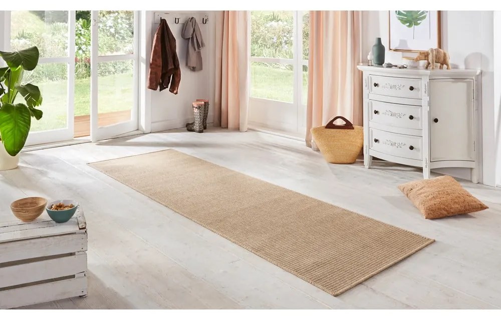 Covor tip traversă BT Carpet Nature, 80 x 150 cm, bej