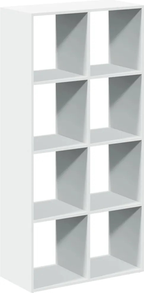 vidaXL Bibliotecă separatoare de cameră, albă, 69,5x29x137,5 cm, lemn stratificat