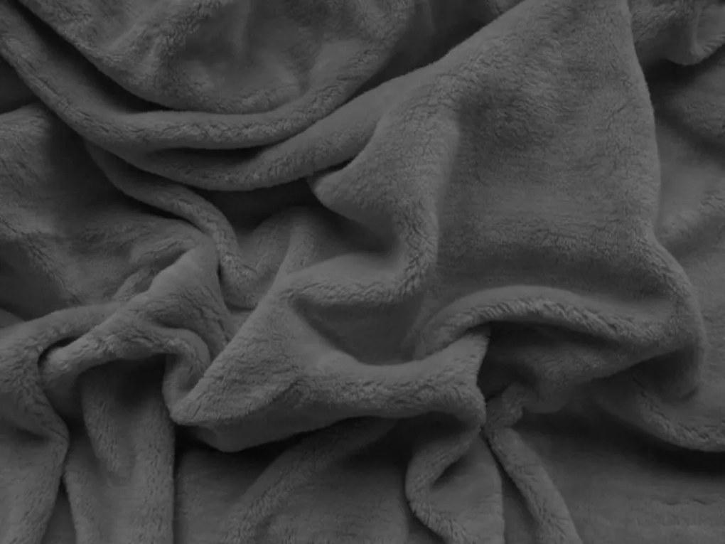 Cearsaf Cocolino microplus cu elastic SOFT 200x220 cm inchis la culoare gri