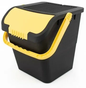 Coș de gunoi pentru deșeuri separate Practic, 35l, capac galben