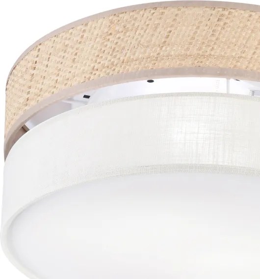 Plafonieră SIRJA DOUBLE BOHO 2xE14/15W/230V Ø 35 cm bej/crem