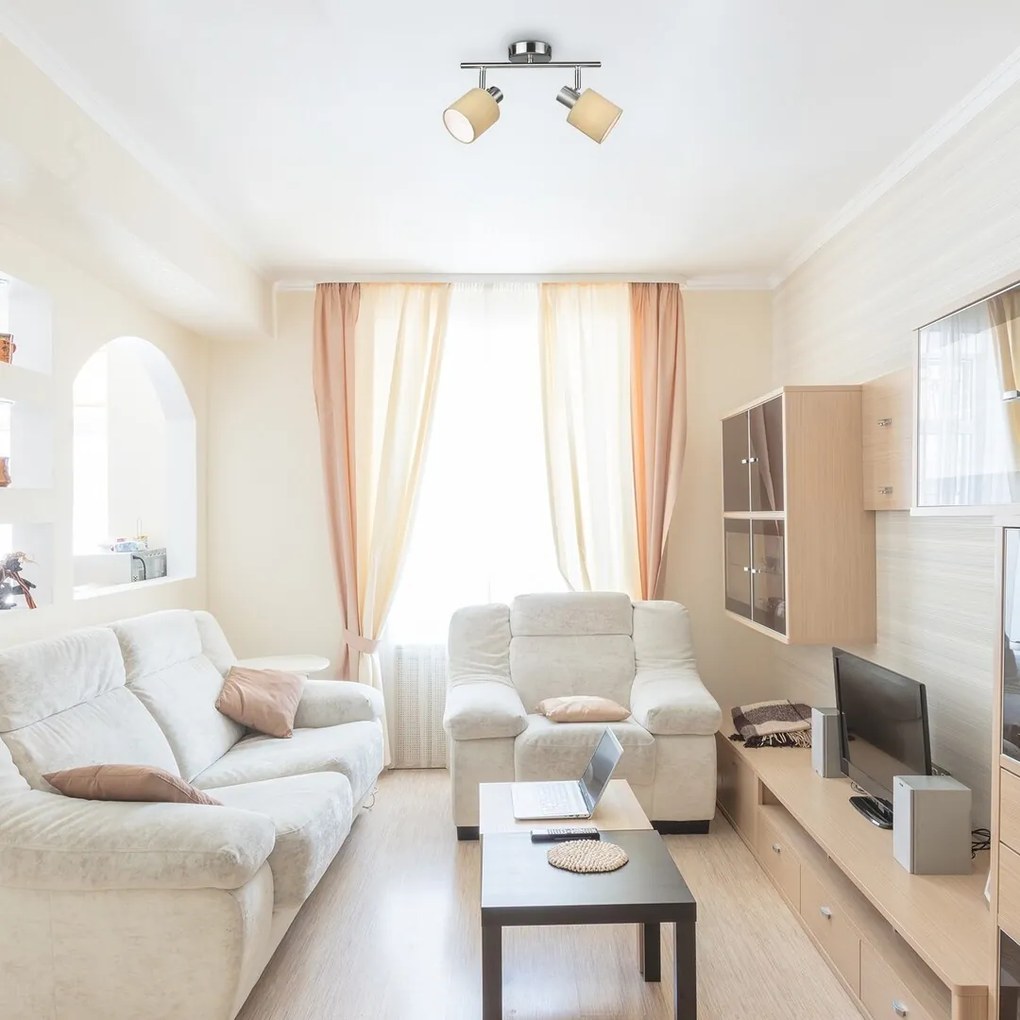 Aplica cu 2 spoturi design modern NATINA bej 5010 RX