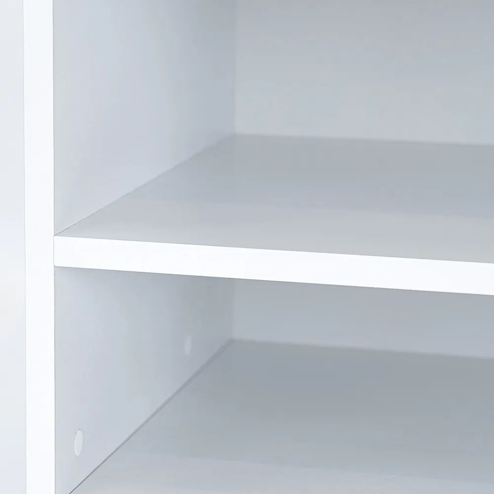 Noptieră Miami deschisă 40x40 cm alb-alb