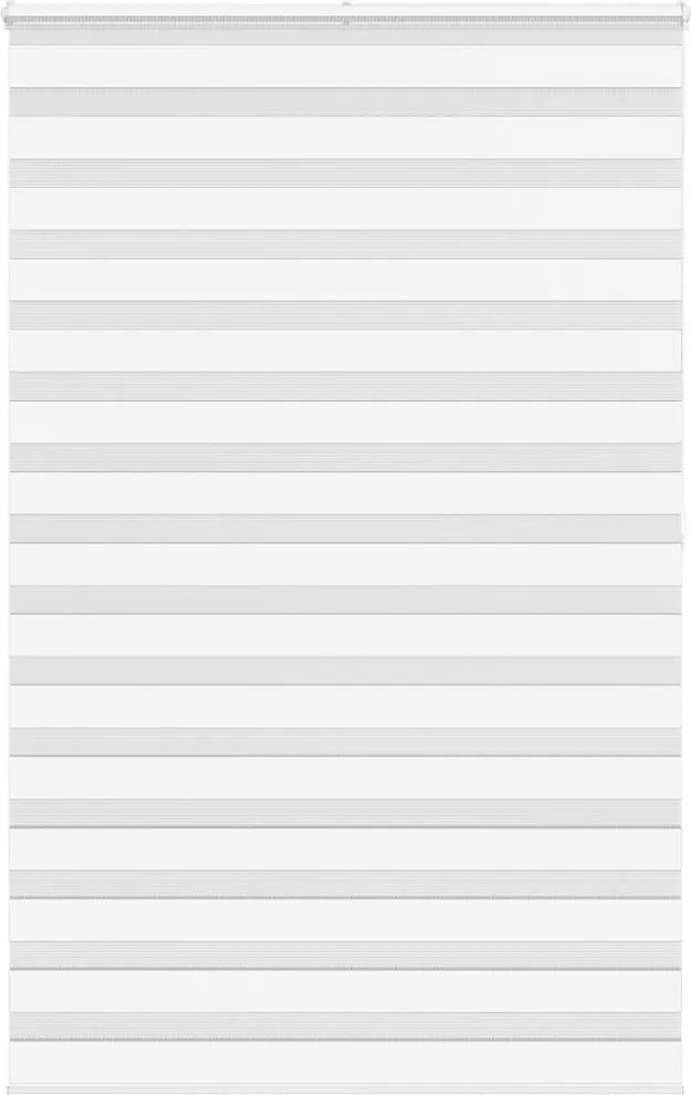 vidaXL Jaluzea tip zebra alb lățime țesătură 135,9 cm poliester