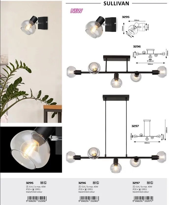Aplica de perete design industrial Sullivan