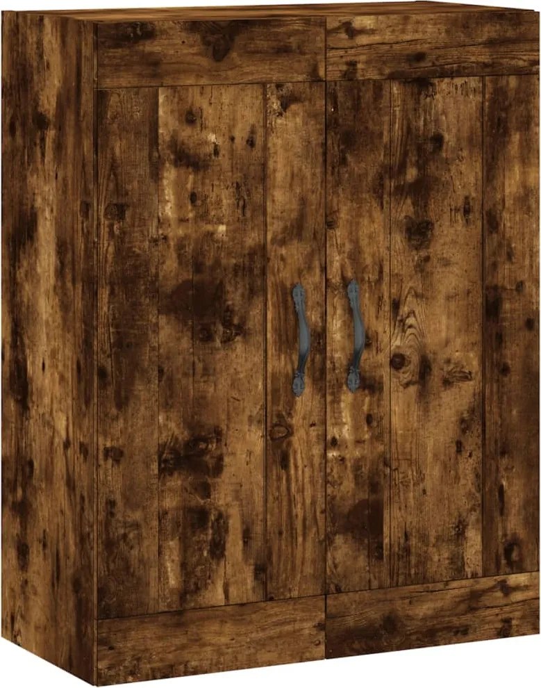 vidaXL Dulap pe perete, stejar afumat, 69,5x34x90 cm, lemn prelucrat