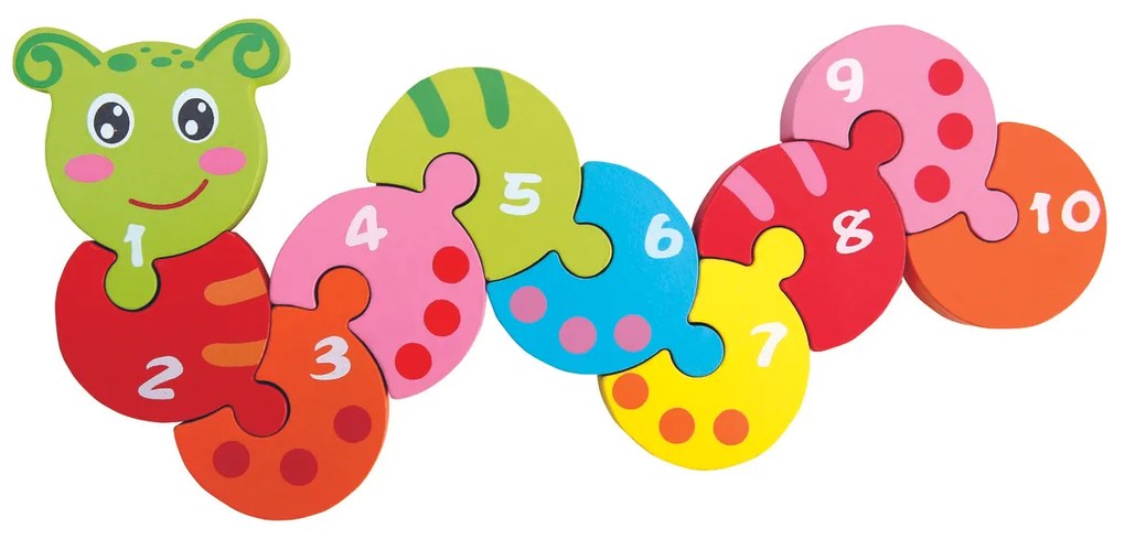 Bino Puzzle cu numere - vierme de pământ