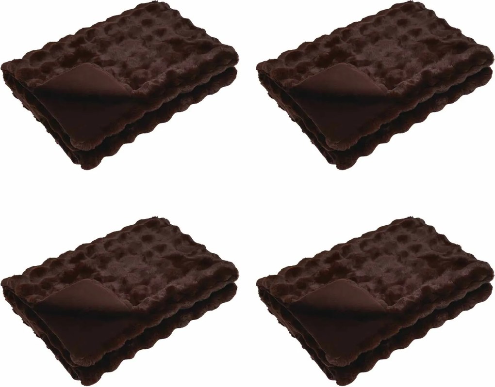 vidaXL Pătură din de iepure artificial antiderapantă Olite 4 pcs