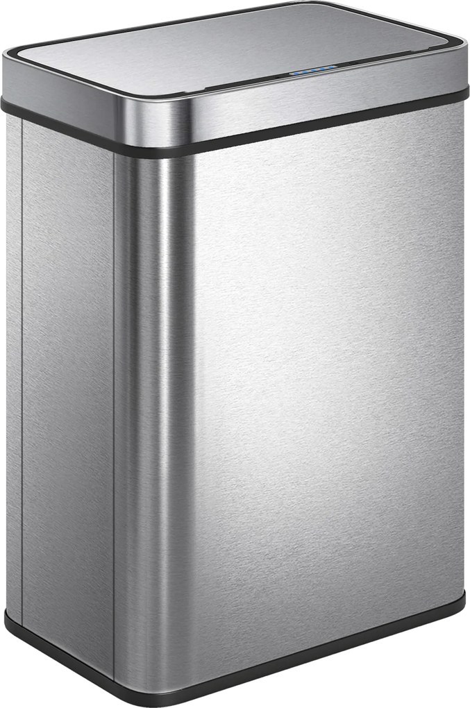 HOMCOM Coș de gunoi cu senzor 50 L cu capac cu închidere silențioasă, coș de gunoi automat din oțel inoxidabil, argintiu | Aosom Romania