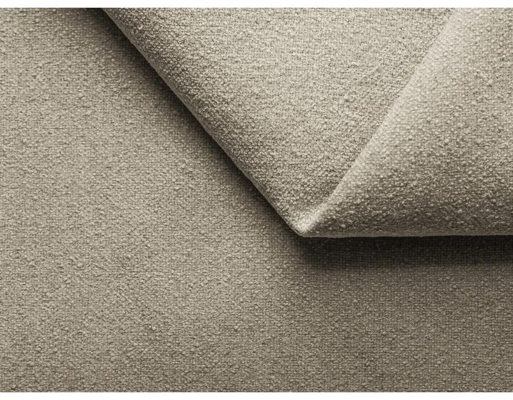 Colțar modular bej cu tapițerie din țesătură bouclé Ailani – Makamii