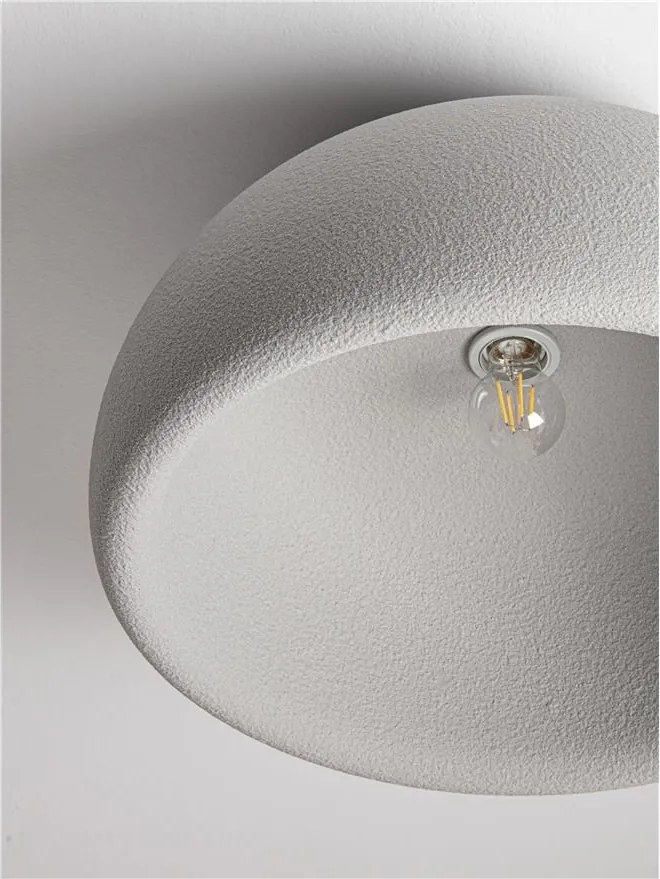 Lustra aplicata tavan cu textura granulata Davo 50cm, gri piatra