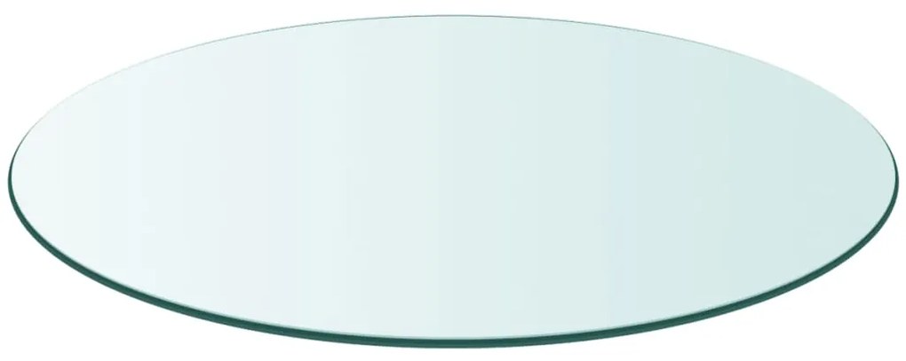 Blat masa din sticla securizata rotund 800 mm 1, Transparent, O 80 cm