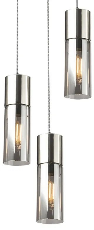 Lustra moderna cu 3 pendule ANNIKA nickel