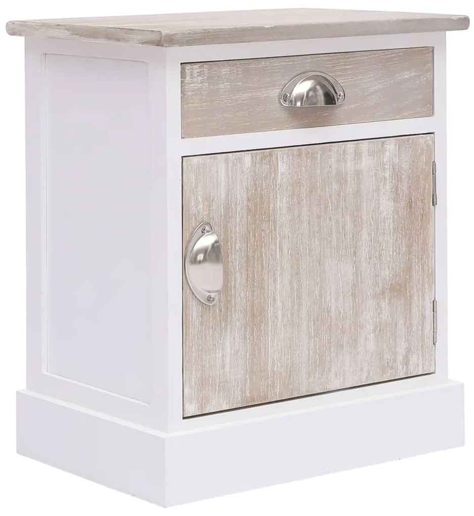 284063 vidaXL Noptiere, 2 buc., 38 x 28 x 45 cm, lemn de paulownia