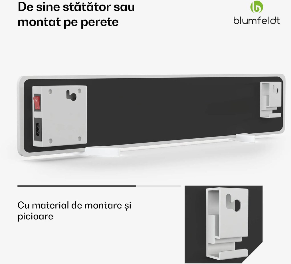 Blumfeldt Uscător de perete cu infraroșu DryWave, 50 W, usucă vopsele și tencuieli, montabil pe perete