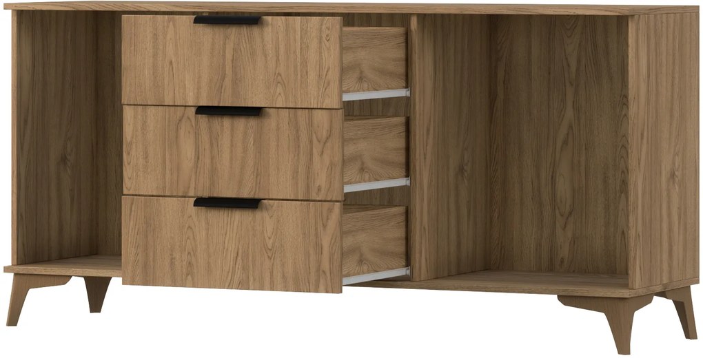 OFERTA Comoda ENTSIAN 150x70cm, stejar artisan clasa a II-a